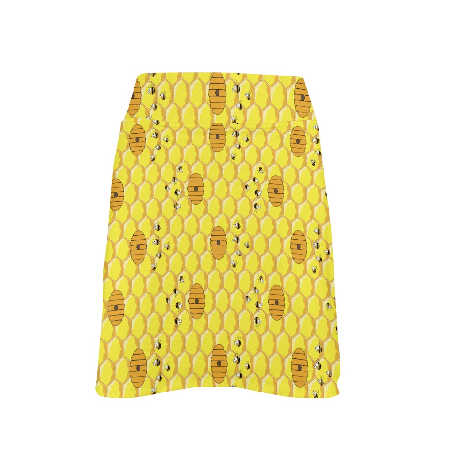 Honey Bee Print Design LKS303 Women's Golf Skirt with Pocket