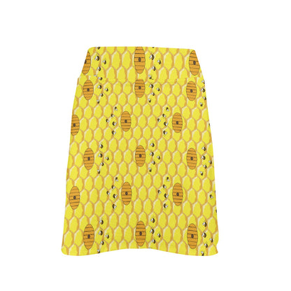 Honey Bee Print Design LKS303 17" Golf & Pickleball Skort with Pockets