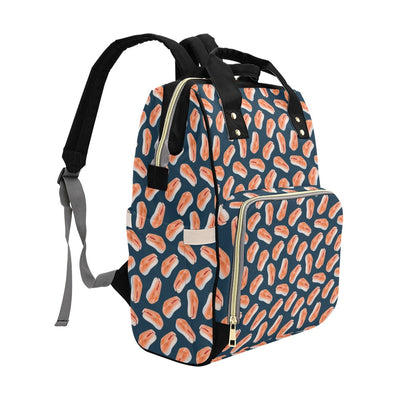 Salmon Steak Print Design LKS306 Diaper Bag Backpack