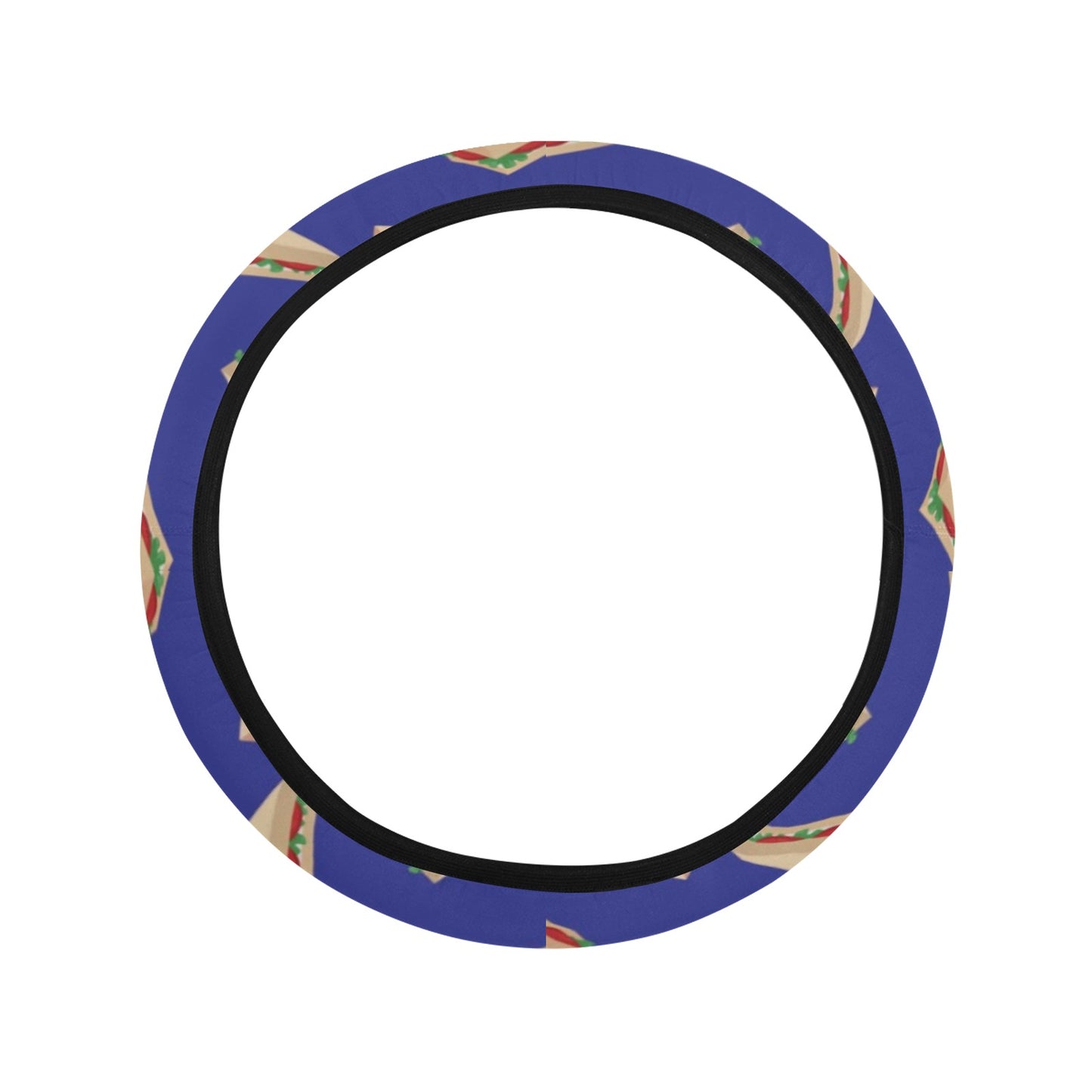 Sandwich Print Design LKS303 Steering Wheel Cover with Elastic Edge