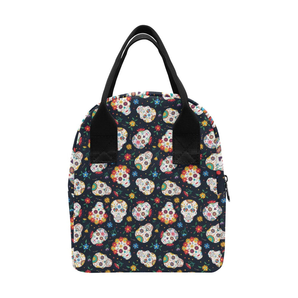Sugar Skull Print Design LKS305 Insulated Lunch Bag