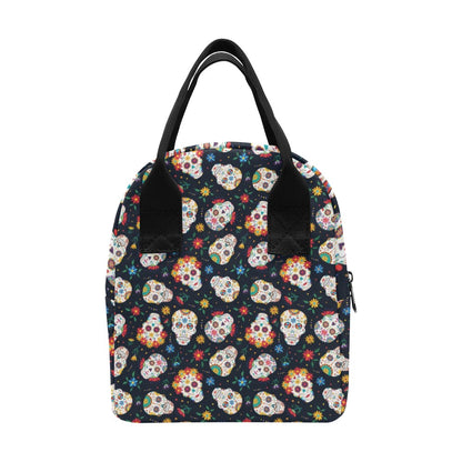 Sugar Skull Print Design LKS305 Insulated Lunch Bag