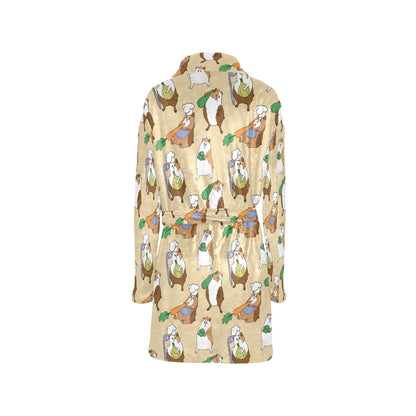 Guinea Pig Pattern Print Design 03 Women's Fleece Robe