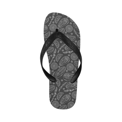 Steak Print Design LKS301 Flip Flops