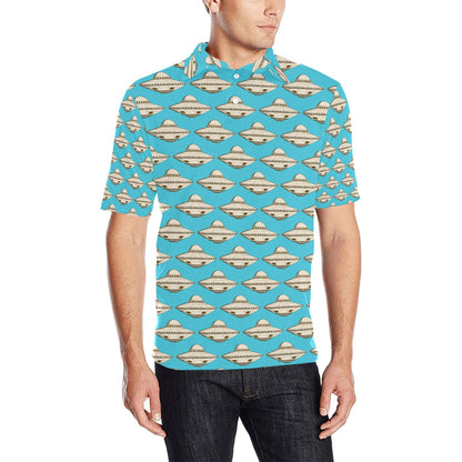 UFO Print Design LKS301 Men Polo Shirt