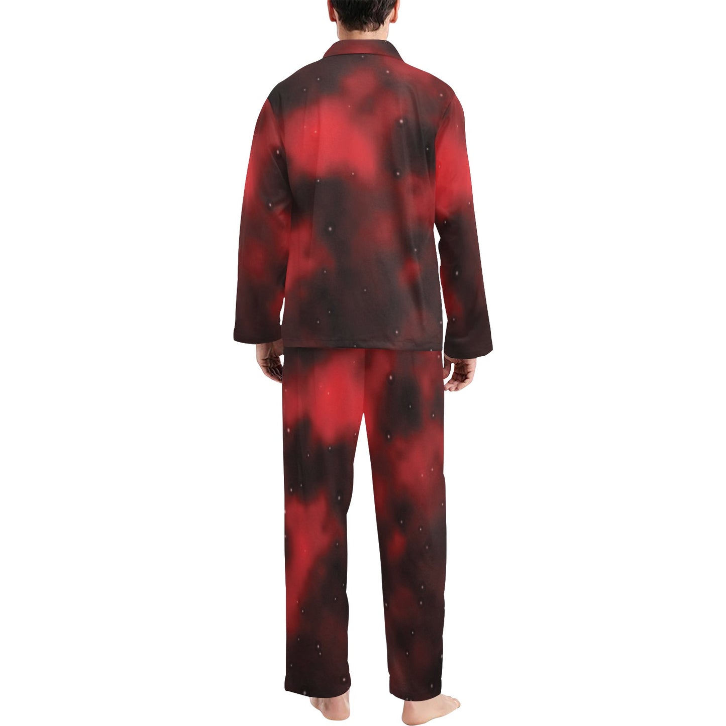 Nebula Pattern Print Design A03 Men's Long Pajama Set