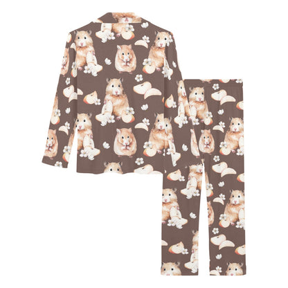 Hamster Pattern Print Design 03 Women's Long Pajama Set