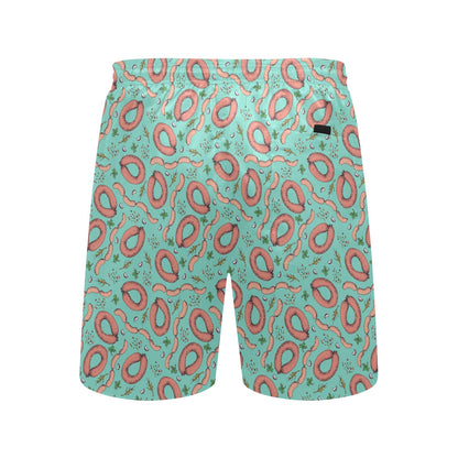 Sausage Print Design LKS303 Men's Swim Trunks Beach Shorts