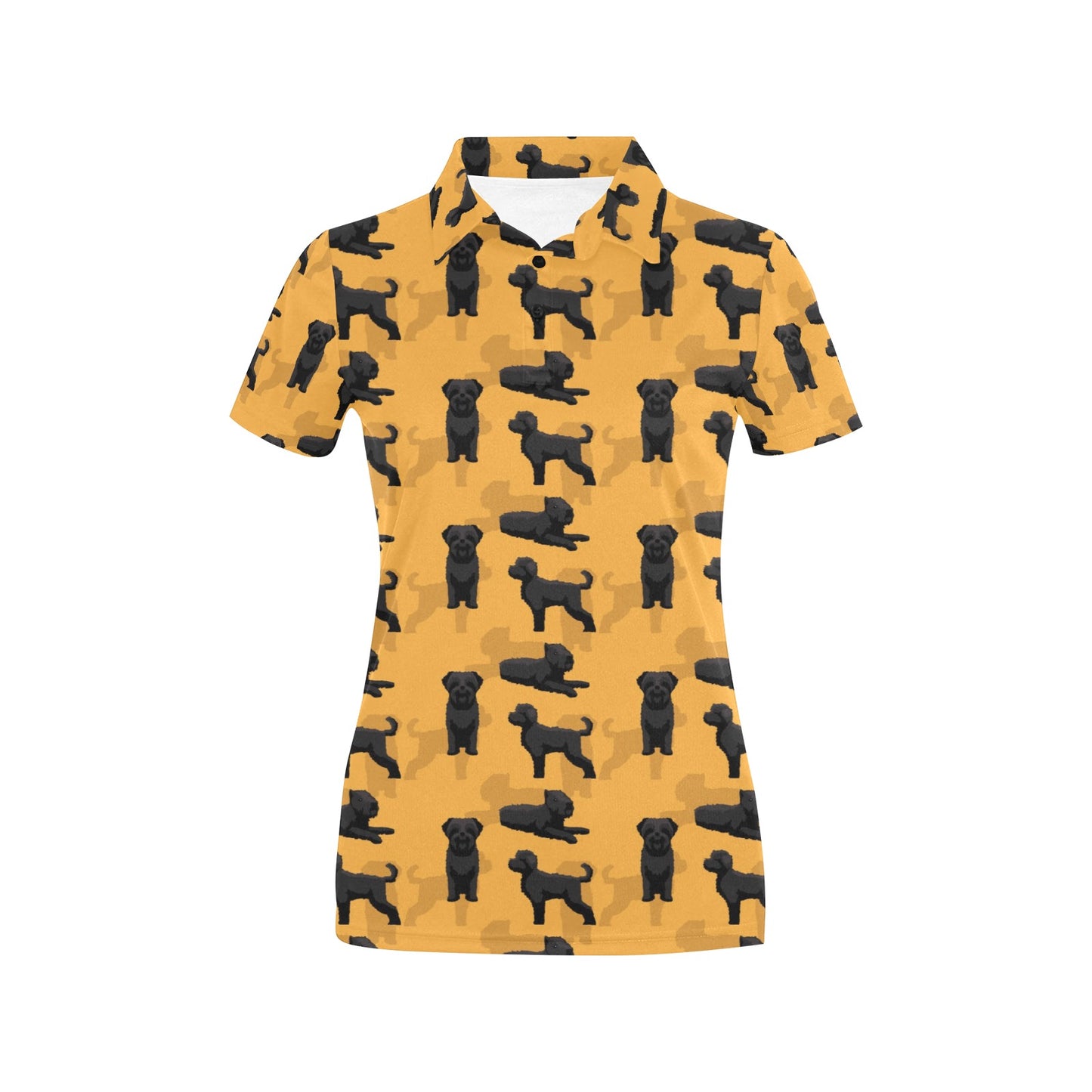 Bouviers des Flandres Pattern Print Design 01 Women's Polo Shirt