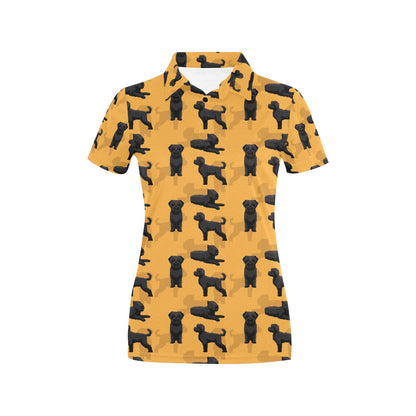 Bouviers des Flandres Pattern Print Design 01 Women's Polo Shirt
