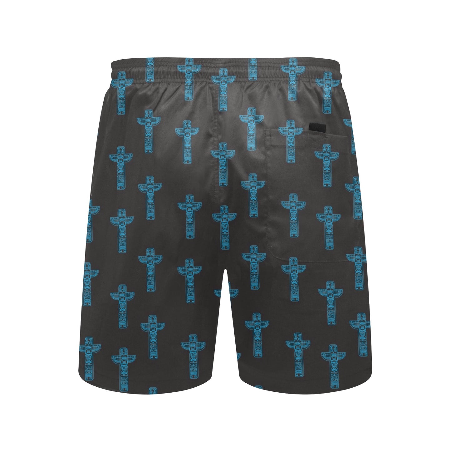Totem Print Design LKS304 Men's Swim Trunks Beach Shorts