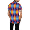 Flame Fire Blue Design Print Baseball Jersey-JTAMIGO.COM