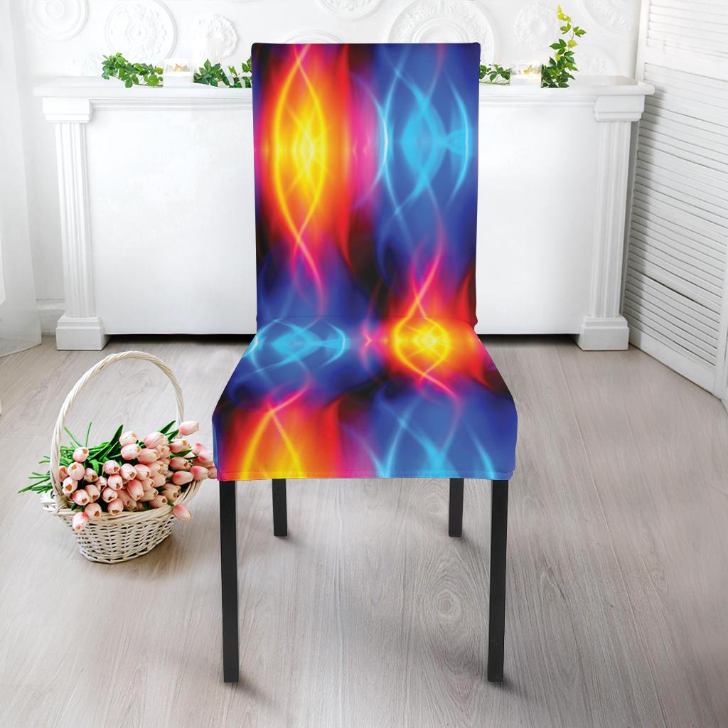 Flame Fire Blue Design Print Dinning Chair Slipper-JTAMIGO.COM
