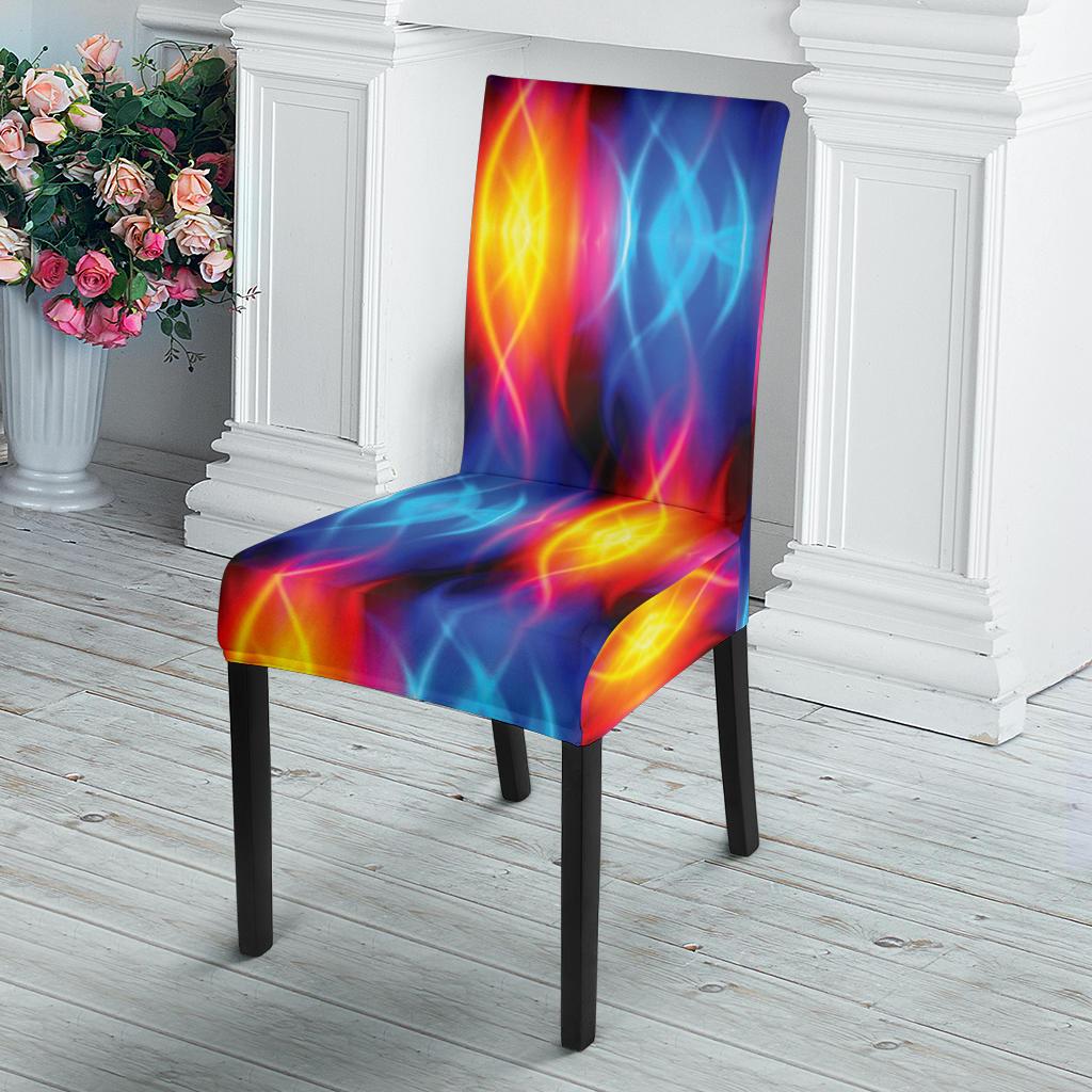Flame Fire Blue Design Print Dinning Chair Slipper-JTAMIGO.COM