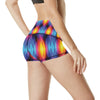 Flame Fire Blue Design Print High Waisted Spandex Shorts-JTAMIGO.COM