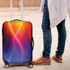 Flame Fire Blue Design Print Luggage Cover Protector