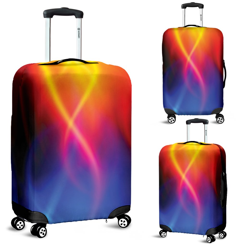 Flame Fire Blue Design Print Luggage Cover Protector