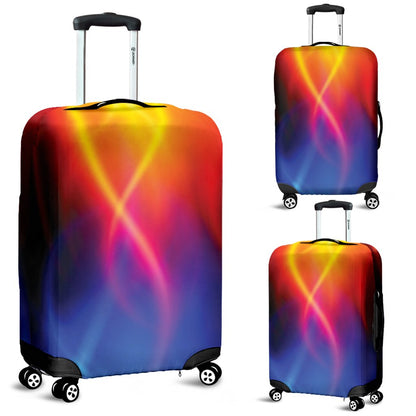 Flame Fire Blue Design Print Luggage Cover Protector