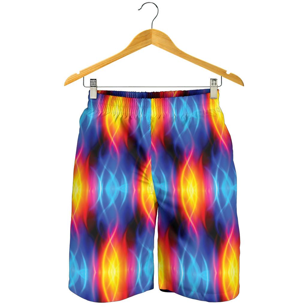 Flame Fire Blue Design Print Mens Shorts-JTAMIGO.COM