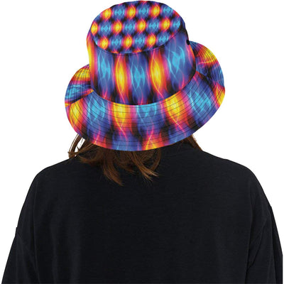 Flame Fire Blue Design Print Unisex Bucket Hat