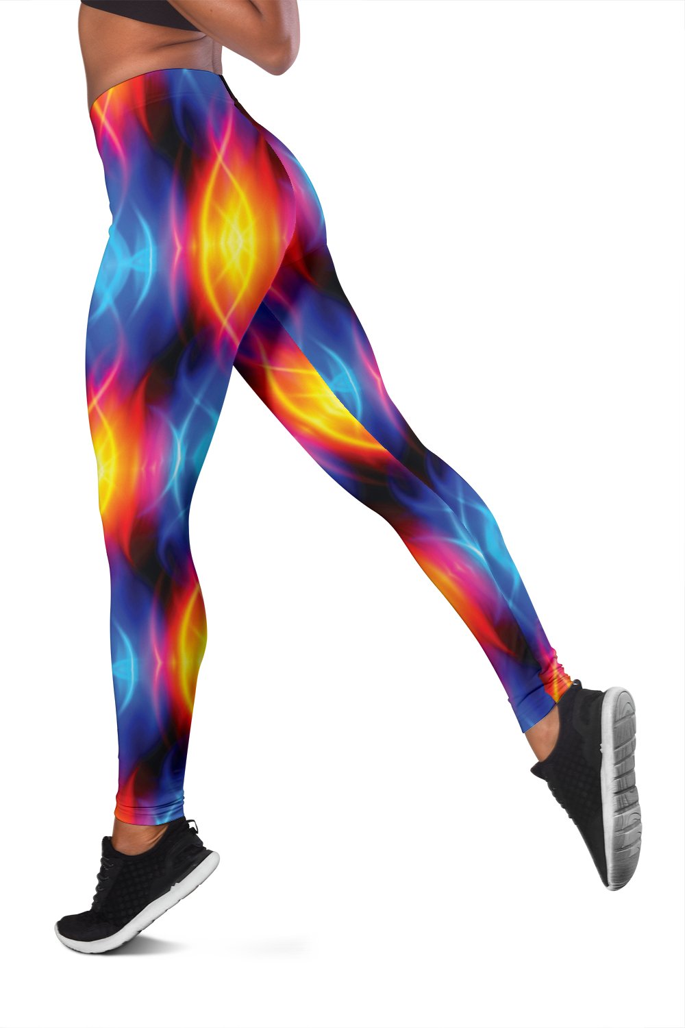 Flame Fire Blue Design Print Women Leggings