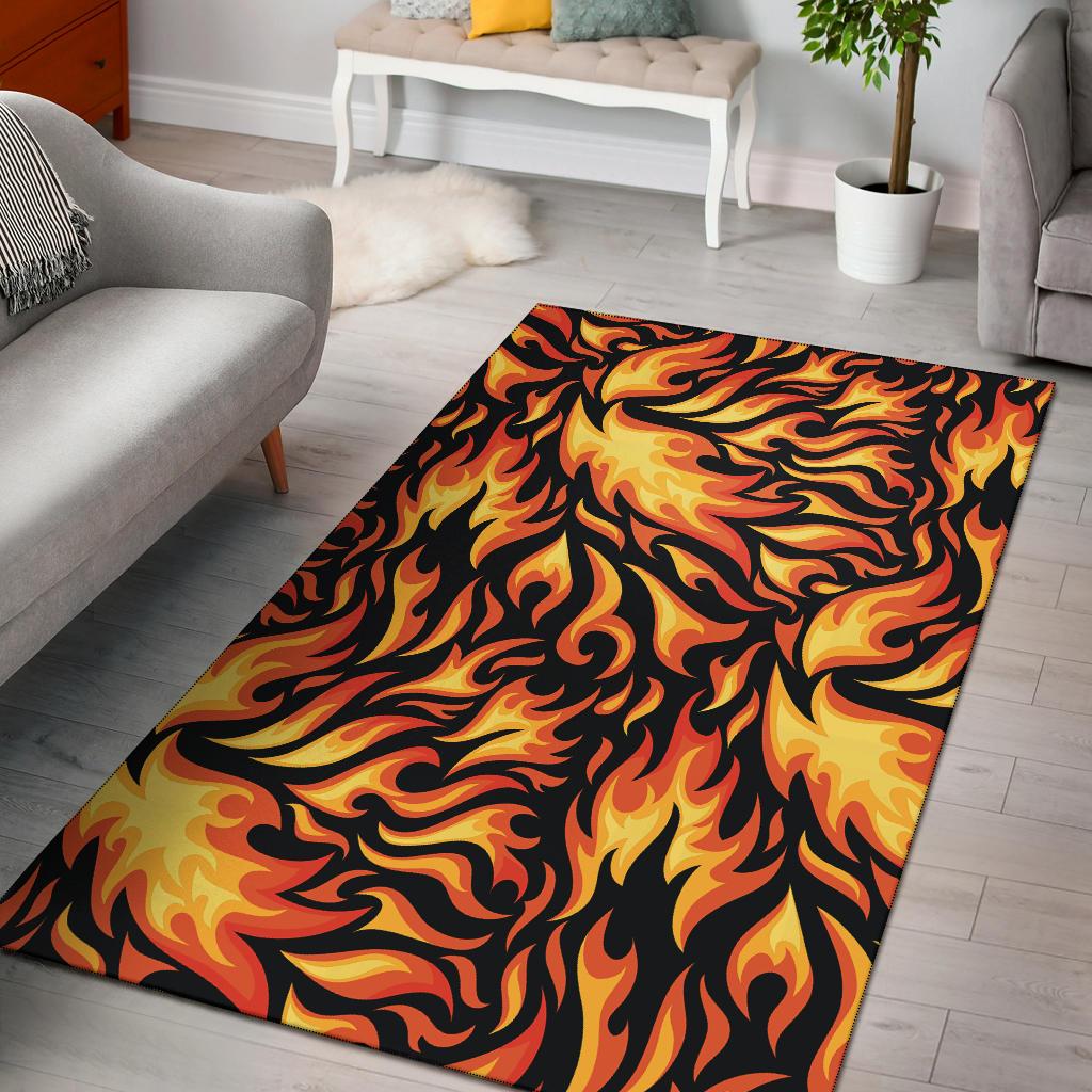 Flame Fire Design Pattern Area Rugs-JTAMIGO.COM