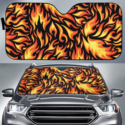 Flame Fire Design Pattern Car Sun Shade For Windshield