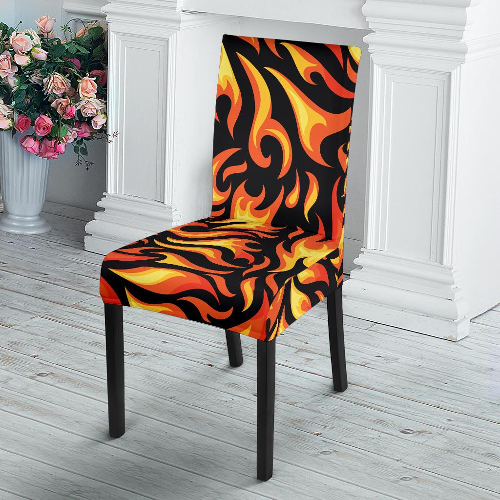 Flame Fire Design Pattern Dinning Chair Slipper-JTAMIGO.COM