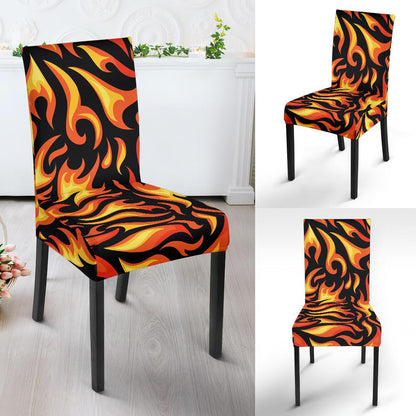 Flame Fire Design Pattern Dinning Chair Slipper-JTAMIGO.COM