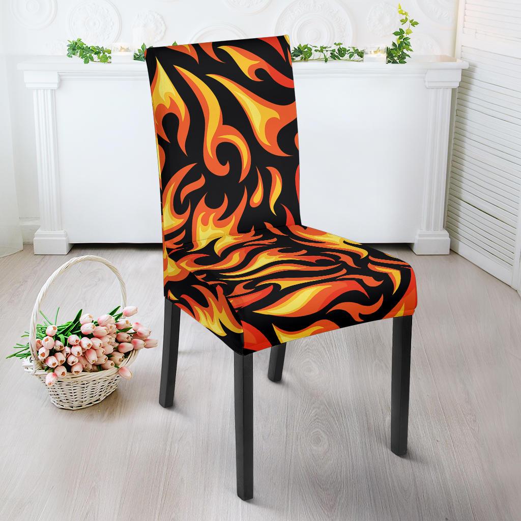 Flame Fire Design Pattern Dinning Chair Slipper-JTAMIGO.COM