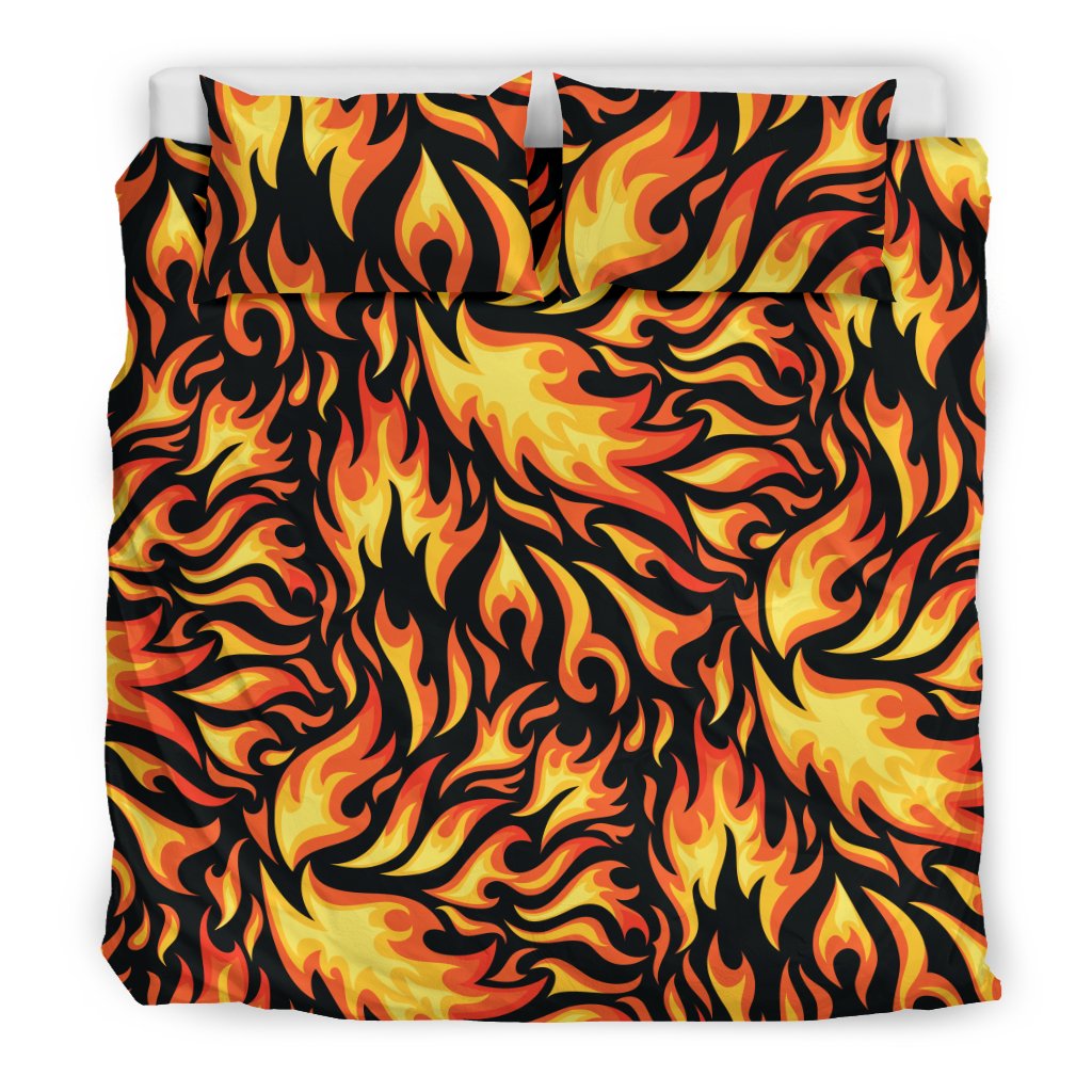 Flame Fire Design Pattern Duvet Cover Bedding Set