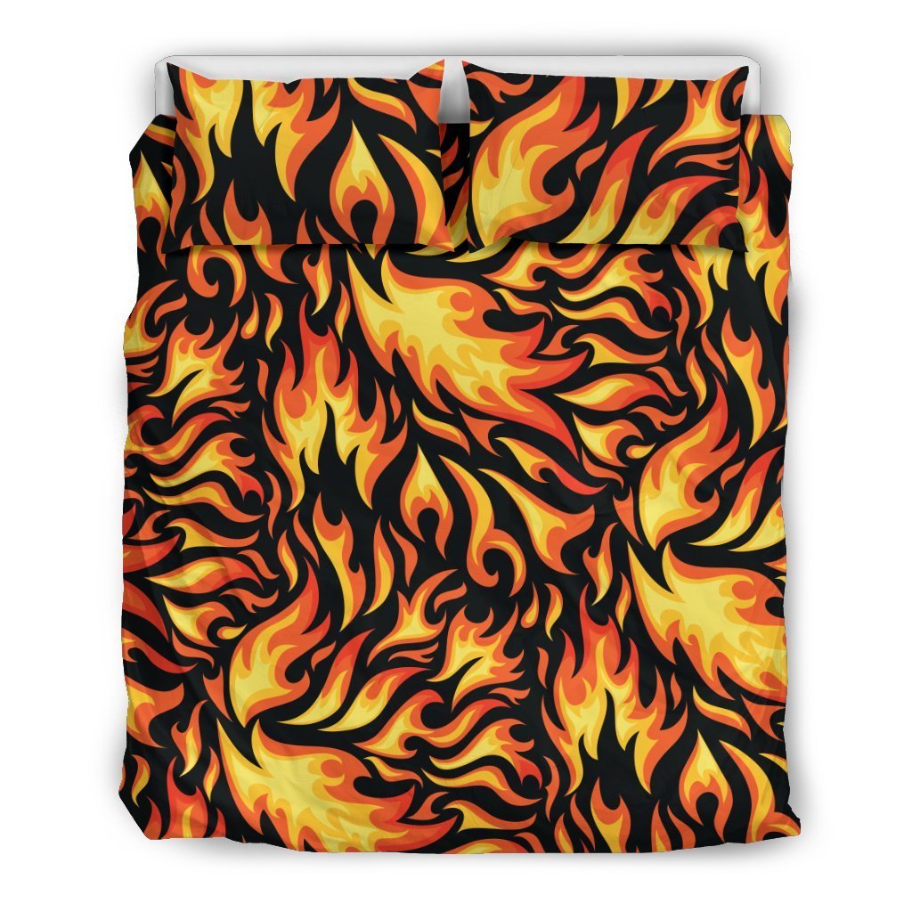 Flame Fire Design Pattern Duvet Cover Bedding Set
