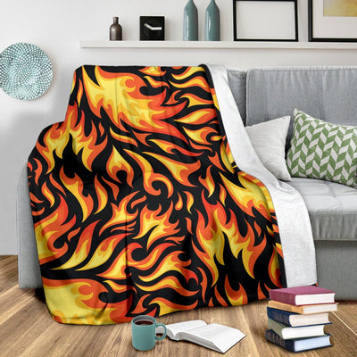 Flame Fire Design Pattern Fleece Blanket