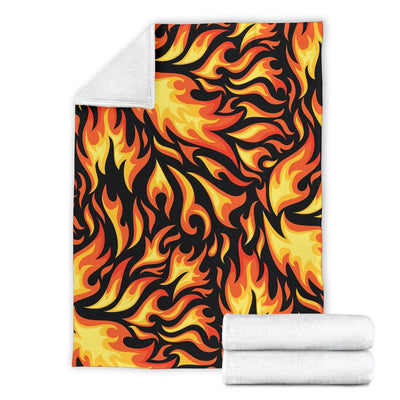 Flame Fire Design Pattern Fleece Blanket