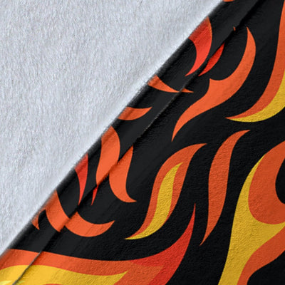Flame Fire Design Pattern Fleece Blanket