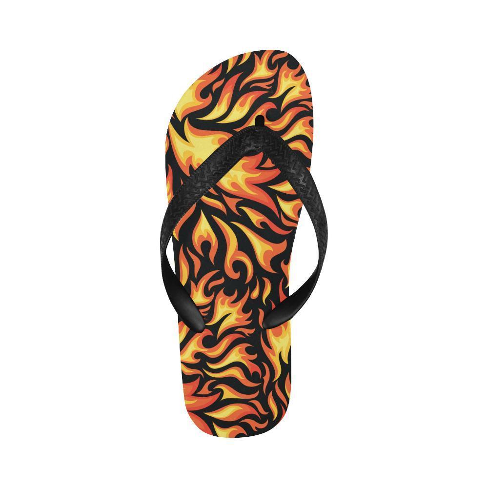 Flame Fire Design Pattern Flip Flops-JTAMIGO.COM