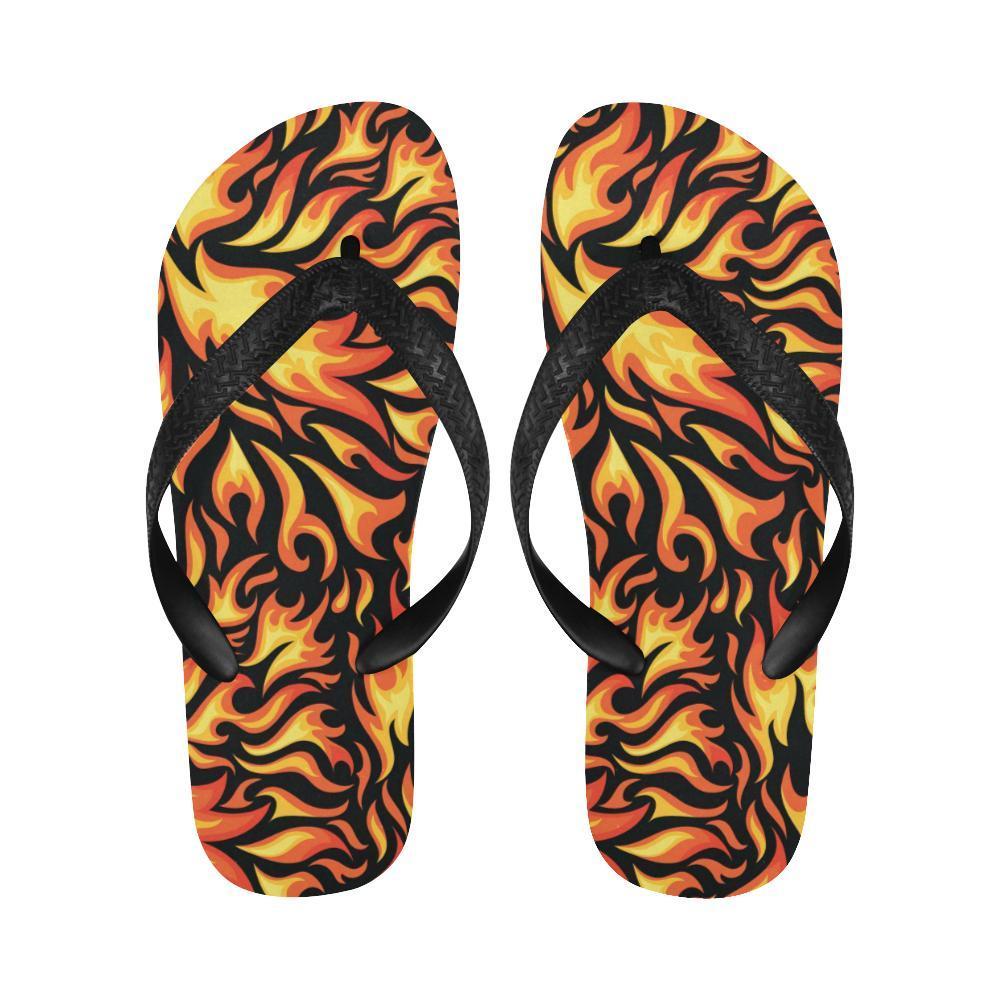 Flame Fire Design Pattern Flip Flops-JTAMIGO.COM
