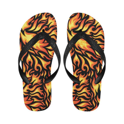 Flame Fire Design Pattern Flip Flops-JTAMIGO.COM