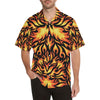 Flame Fire Design Pattern Men Aloha Hawaiian Shirt