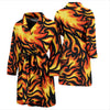 Flame Fire Design Pattern Men Bath Robe-JTAMIGO.COM