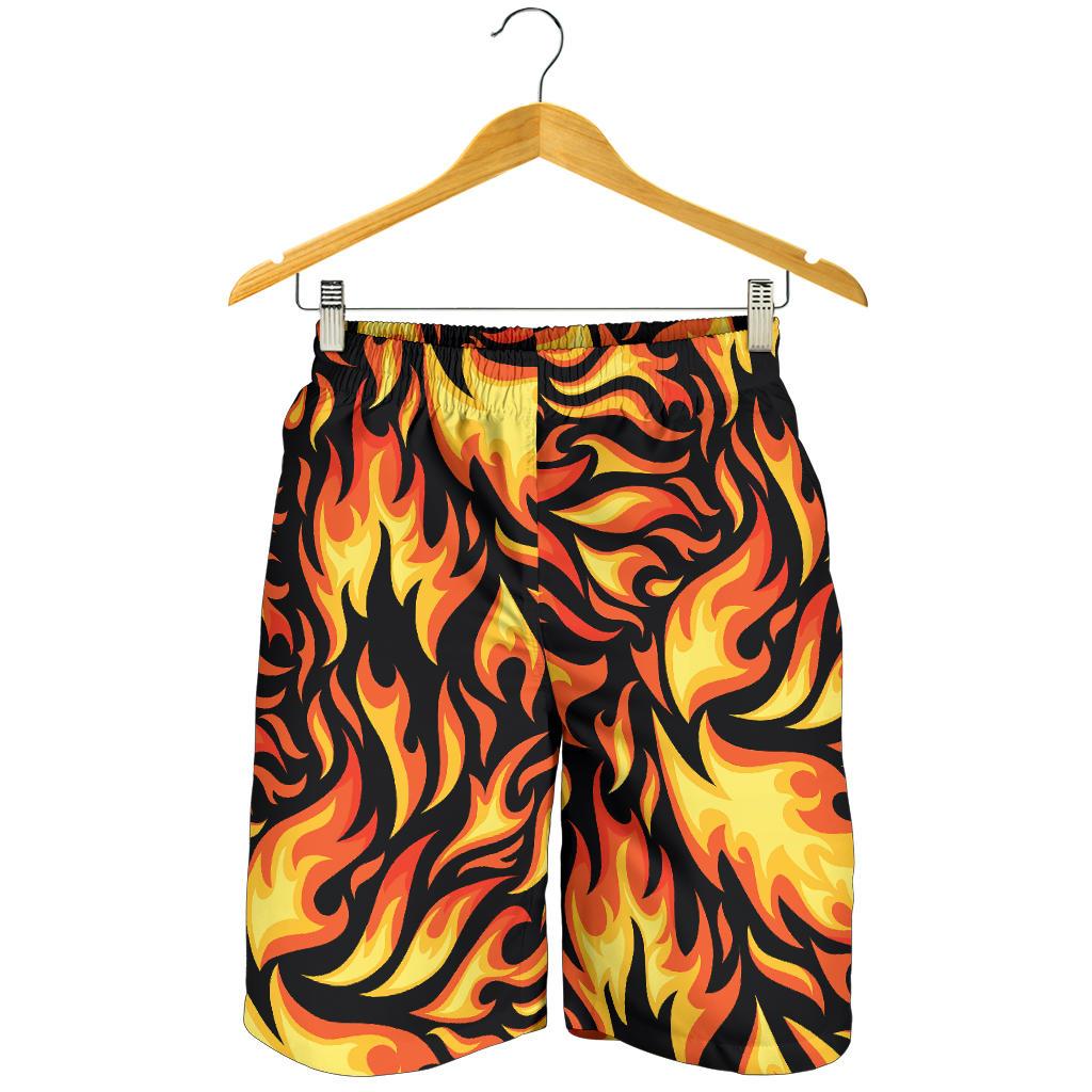Flame Fire Design Pattern Mens Shorts-JTAMIGO.COM
