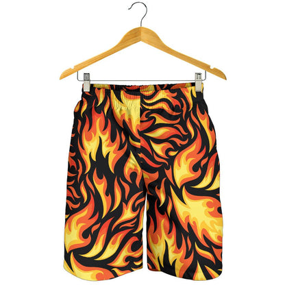 Flame Fire Design Pattern Mens Shorts-JTAMIGO.COM