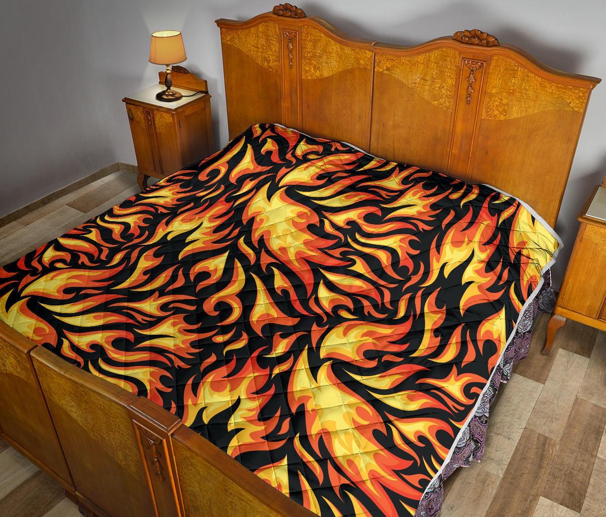 Flame Fire Design Pattern Quilt-JTAMIGO.COM