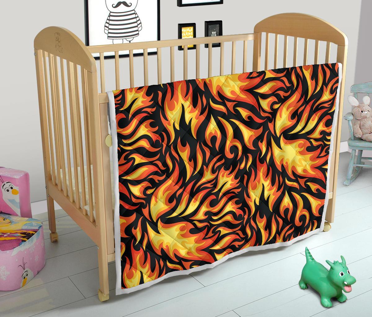 Flame Fire Design Pattern Quilt-JTAMIGO.COM