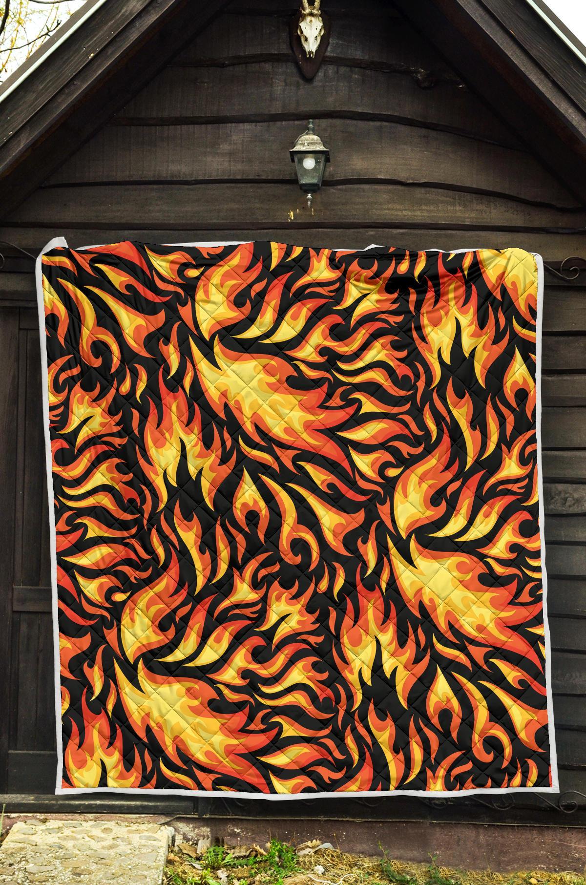 Flame Fire Design Pattern Quilt-JTAMIGO.COM