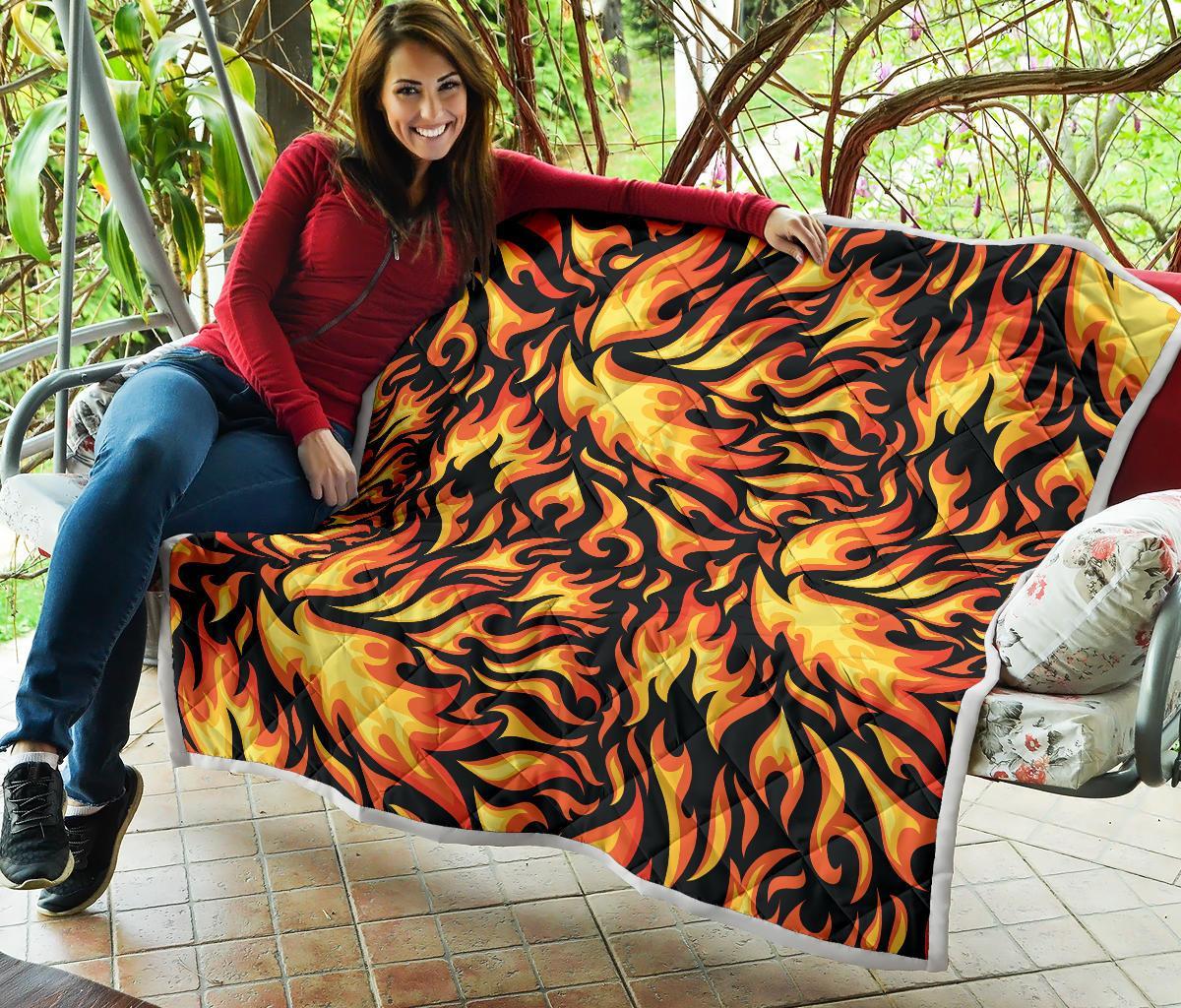 Flame Fire Design Pattern Quilt-JTAMIGO.COM