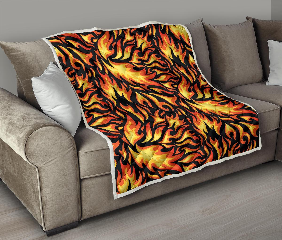 Flame Fire Design Pattern Quilt-JTAMIGO.COM
