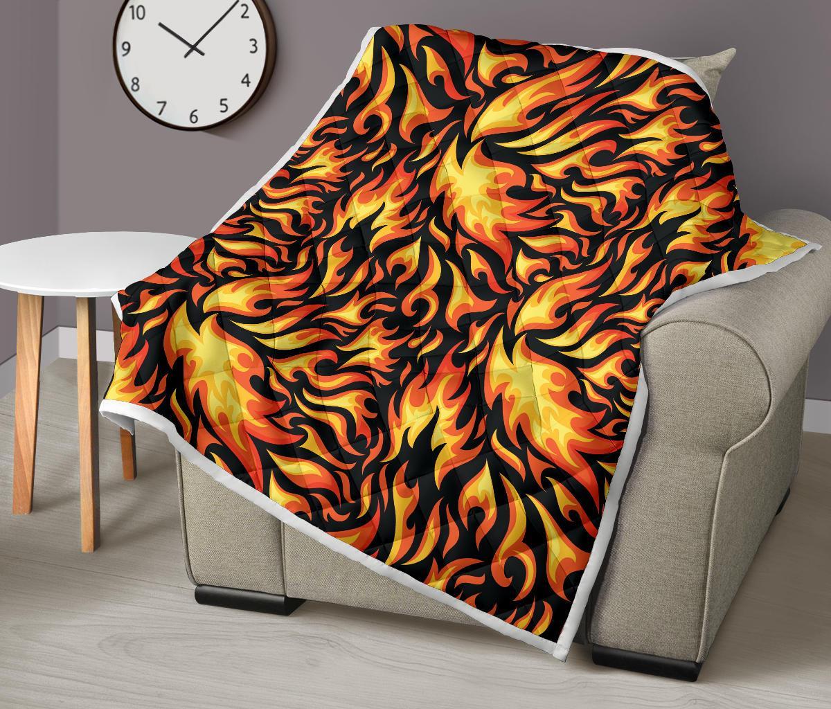 Flame Fire Design Pattern Quilt-JTAMIGO.COM