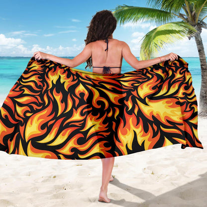 Flame Fire Design Pattern Sarong Pareo Wrap