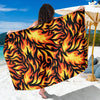 Flame Fire Design Pattern Sarong Pareo Wrap